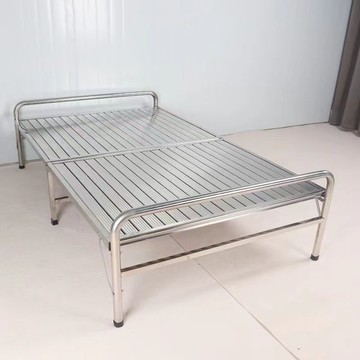 全密無縫不銹鋼折疊床安全扣單人床陪護床辦公室午休出租屋宿舍床297SFY 快速寄出