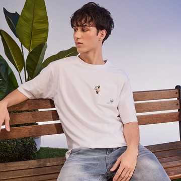 CACO-MIT 賈不妙趣味口袋短T-男【J1SF003】