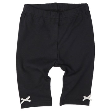 akachan honpo - 5分內搭褲-彈性天竺布-黑色 (120cm)