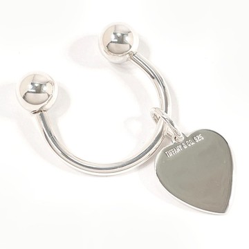 【日本直送．二手美品】蒂芙尼 TIFFANY&Co. 愛心標籤 鑰匙圈 吊飾 銀 925 經全新拋光處理