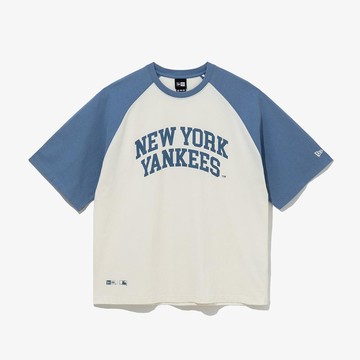 【NEW ERA】短袖Tee 韓版 MLB ARCH RS43 紐約洋基 白/藍 男女款 -NE14397985