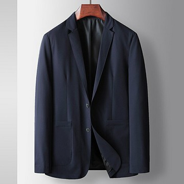【巴黎精品】西裝外套休閒西服-微彈薄款寬鬆純色男外套3色a1bc35