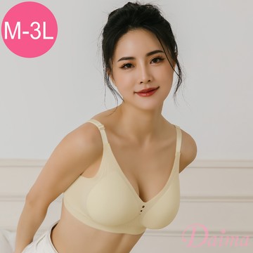 內衣 大尺碼 (M-XXXL)果凍膠支撐托提包覆冰肌無痕內衣_米白#1543