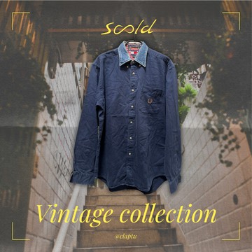 Tommy Hilfiger 牛仔領刺繡長袖襯衫