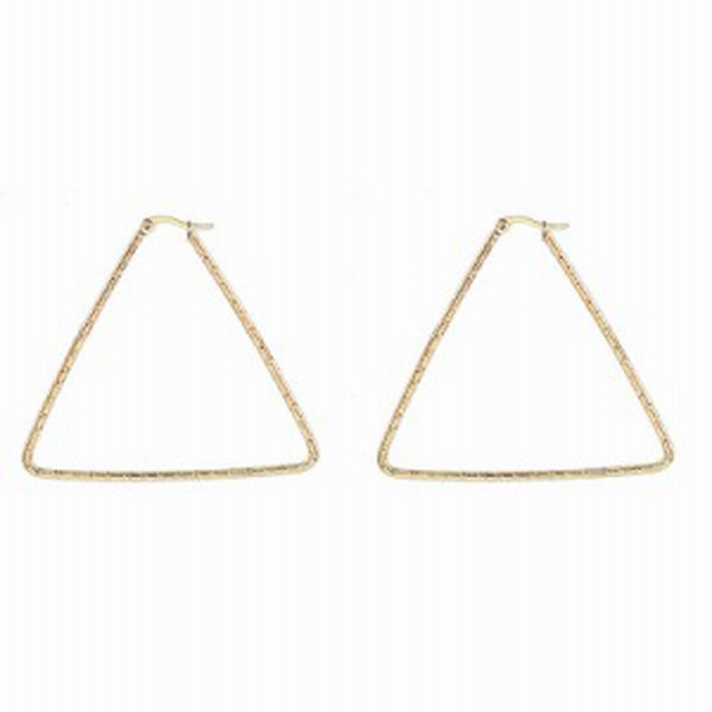 ゴールドトライアングルフープピアス 1個販売 片耳 ワンタッチ ステンレスピアス リングピアス メンズ レディース 低アレルギー 金色 18g 通販 Lineポイント最大1 0 Get Lineショッピング