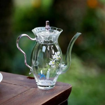 高硼硅耐熱玻璃綠茶專用泡茶壺水仙壺日式冷泡花茶壺家用功夫茶具