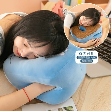 絨毛暖手抱枕公仔 午睡枕趴趴枕暖手抱枕枕頭趴著睡覺神器小學生課桌趴睡午休辦公室