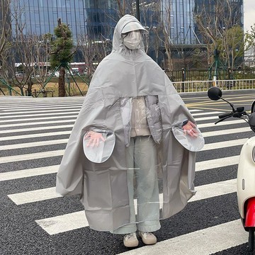好物嚴選🎁全身防暴雨加厚專用電動車雨披女款新款成人外穿新款長款LZ