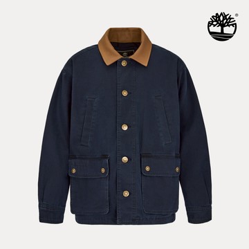 【門市限定】中性黑藍色帆布野戰外套|A6KRUAGK