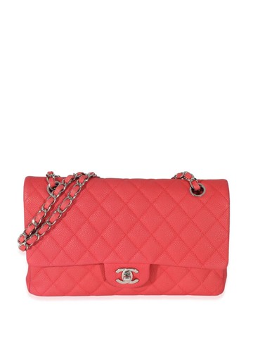 CHANEL Pre-Owned - 2013-2014 medium Double Flap shoulder bag - women - Caviar Leather - One Size - Red