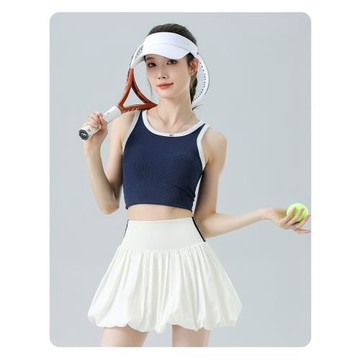 網球裙短裙女夏季2026新款防走光羽毛球戶外健身運動半身裙花苞裙