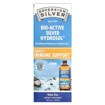 Sovereign Silver, 生物活性銀水溶膠，10 ppm，16 液量盎司（473 毫升）