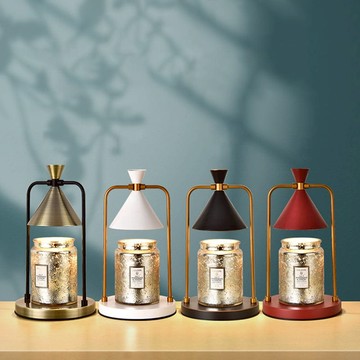 【春節裝飾家裡氛圍】復古典雅可調光定時融蠟燈-四色任選 質感黑