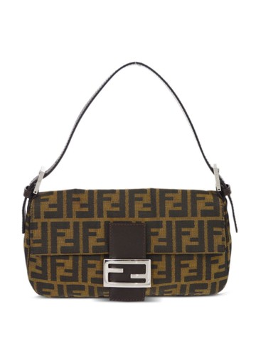 Fendi Pre-Owned - 1990-2000s Zucca Baguette handbag - women - Leather/Canvas - One Size - Brown
