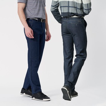 Pierre Cardin 男款 微彈力中腰修身直筒型平口牛仔休閒褲 (7217~7257 多款選擇)