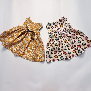 寵物春日小洋裝壓釦式