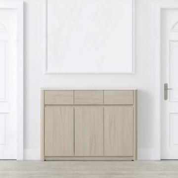 文創集 利格4尺岩板三抽多功能低玄關鞋櫃(二色可選)-120x40x90cm免組