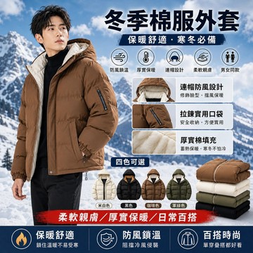 北牌同款 連帽外套 休閑外套 潮流外套 冬天棉服 男生棉衣 防寒外套 保暖外套 羽絨棉外套 防風外套 冬天外套男