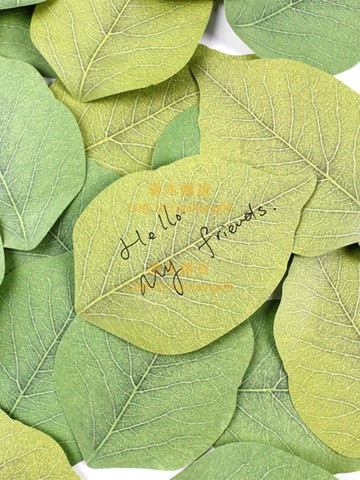 樹葉便利貼創意葉子便簽紙條外賣可愛IG便條貼diy留言本標簽貼紙【雲木雜貨】