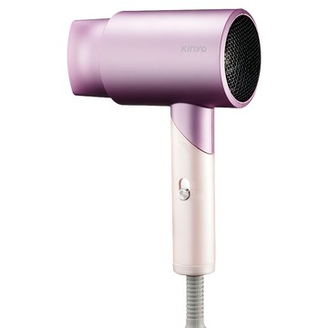 Kinyo 折疊式負離子美型吹風機 1200W 附熱風罩  粉紫色  KH3501