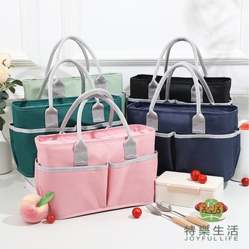 【JOYFUL LIFE 特樂生活】多口袋鋁箔保溫野餐便當袋