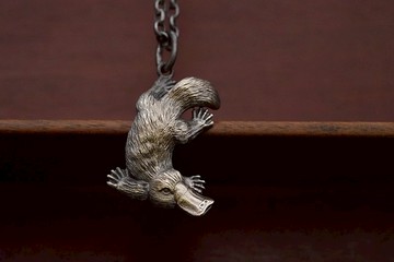 925純銀 鴨嘴獸吊墜 (不包括銀鏈)