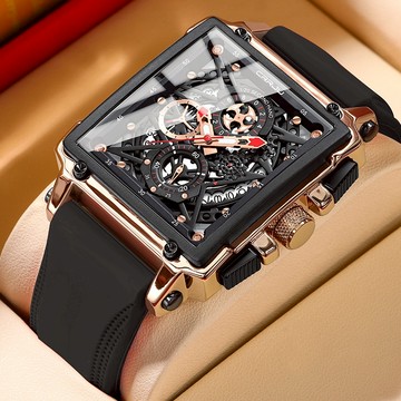 Crrju頂級奢華時尚品牌高端氣質新款運動防水夜光指針商務風石英機芯多功能男錶2312 X