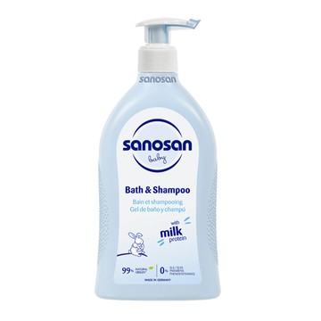 sanosan 珊諾 baby re:mind極潤洗髮沐浴露 500ml 含水解乳蛋白 有機橄欖果油 99%天然成分  1瓶