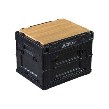 mced 軍風三開摺疊整理箱-28l+桌板暗夜黑3i1210/裝備箱/汽車收納/收納箱/露營收