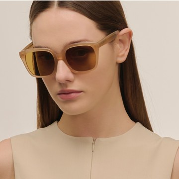 CARIN 太陽眼鏡 CELLY C2 大方膠框 NewJeans同款 - 金橘眼鏡