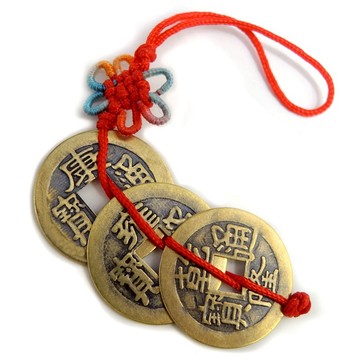 {吉祥開運坊}{招財三帝錢 康熙 雍正 乾隆三帝錢 可放皮夾 隨身攜帶}開光 擇日