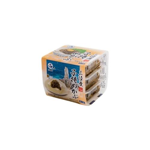 小野万　三陸産　子持ちめかぶ40g×3連パック×6個セット《冷凍》