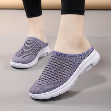 老北京布鞋女中老年人媽媽包頭半拖鞋子室內老人防滑拖鞋外穿孕婦