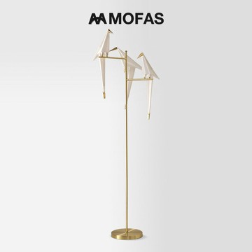 后現代簡約輕奢北歐客廳臥室立式臺燈ins創意led小鳥千紙鶴落地燈