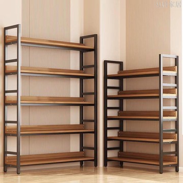書架置物架落地家用兒童收納客廳貨架圖書館鐵藝多層落地簡易書櫃