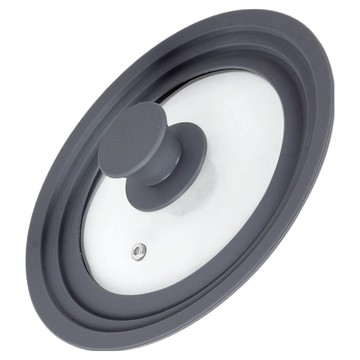 SHCJ 生活采家 矽膠圈玻璃鍋蓋 FDA合格 16/18/20cm通用 灰色  1個  20cm