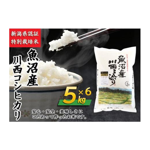 ふるさと納税 新潟県 十日町市 魚沼産川西こしひかり5kg×6 新潟県認証