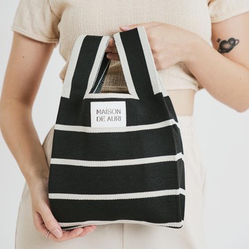 Mini 小提包/ 厚針織/ Strip 條紋