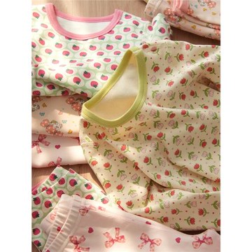 A類兒童純棉舒絨內衣套裝女童秋衣秋褲小童家居服中大童冬款童裝