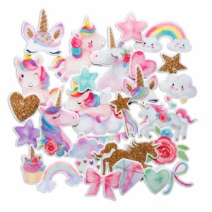 Navy Peony Unicorn Stickers (Magical Unicorn)