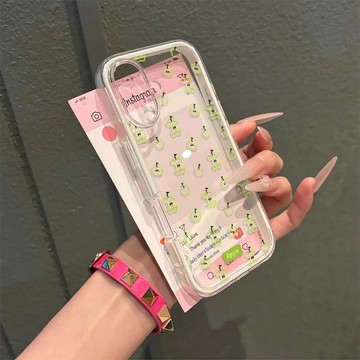 青蘋果核適用蘋果16e/15手機殼撞色二合一12簡約透明iPhone14/13