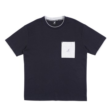 KANGOL 短T 黑 微落肩 口袋 短袖 中性 6625101980