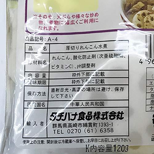 タチバナ食品　味わい水煮シリーズ　厚切りれんこん　120g