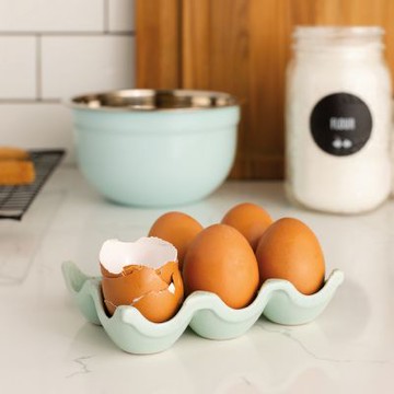 《NOW》6格石陶蛋盒-薄荷巧克力-- 蛋盒 雞蛋收納盒