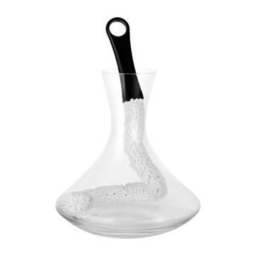 《GHIDINI》J型海綿杯刷-黑42cm-- 醒酒瓶清潔刷  洗杯刷 水壺刷