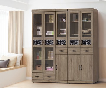 【歐風別館】 伊凡卡灰橡書櫥【基隆至台中免運費】