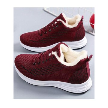 飛織運動鞋復古中國風圓頭軟面軟底棉鞋中老年媽媽鞋跑步鞋女鞋子