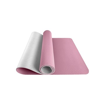 瑜珈墊 TPE 183 x 60 x 0.6cm 環保材質防滑耐磨  皮粉色/深灰色  1個
