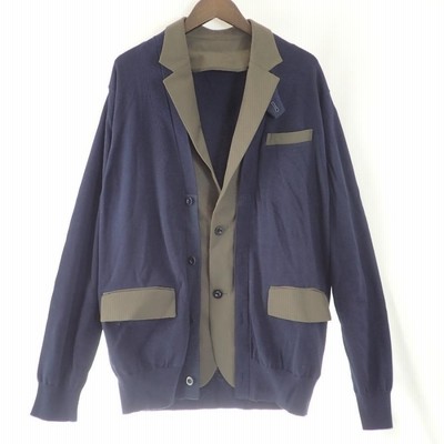 sacai』サカイ (3) Suiting Mix Jacket カーディガン