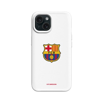 iPhone 15 SolidX 白 - FC Barcelona - FCB Logo